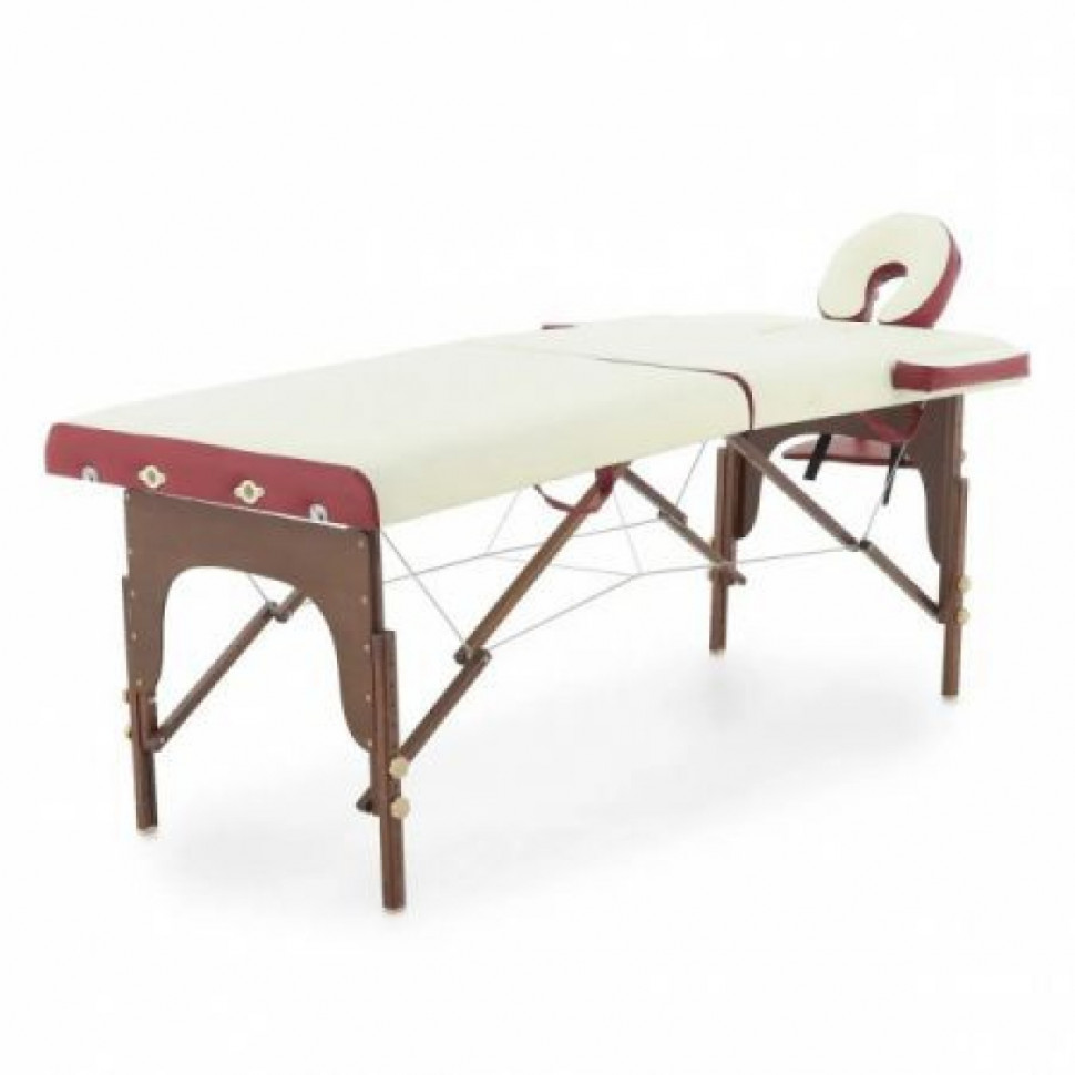 Стол массажный переносной на дерев. раме JF-AY01 (2-крем/крас)