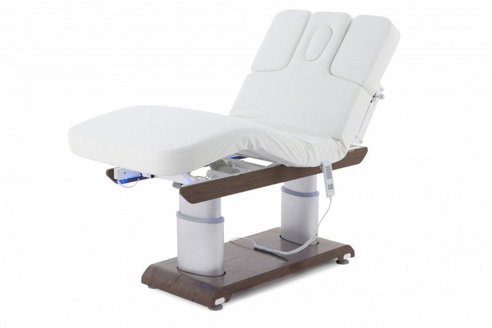 Массажный стол электрический MED-MOS ММКМ-2 (КО-159.1Д) белый/венге, с подогревом ложа